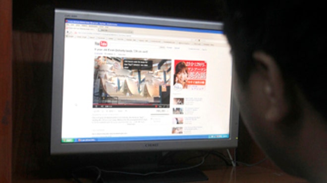 Man Using YouTube